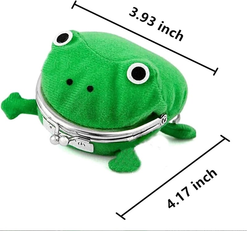 Bestmaple Frog Wallet Anime Cartoon Coin Purse Manga Flannel Wallet Cute Funny Plush Toy (Anime Frog) - Image 2